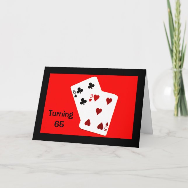 65 zu drehen ist eine große Sache! Karte (Vorderseite)