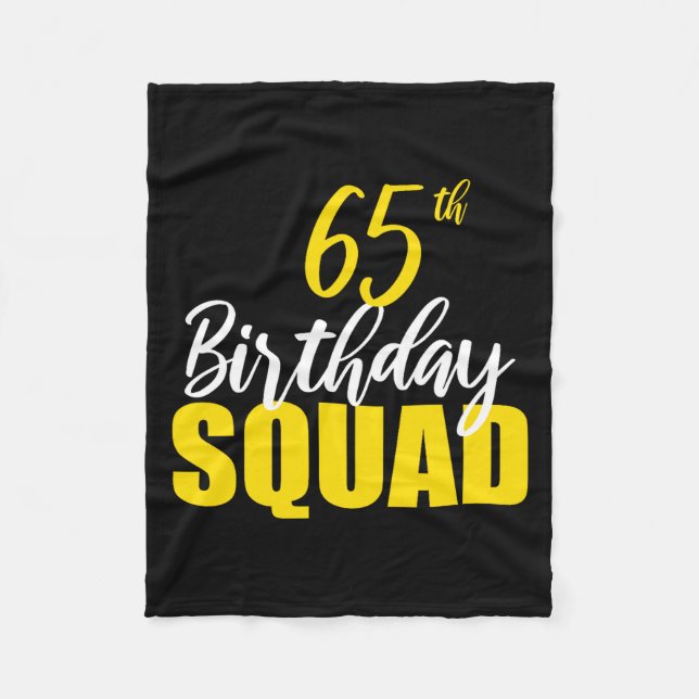 65th Happy Birthday Squad Party Bday Family Group  Fleecedecke (Vorderseite)