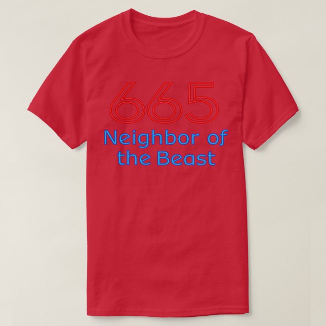 665 Nachbarn der Bestie T-Shirt (Design vorne)