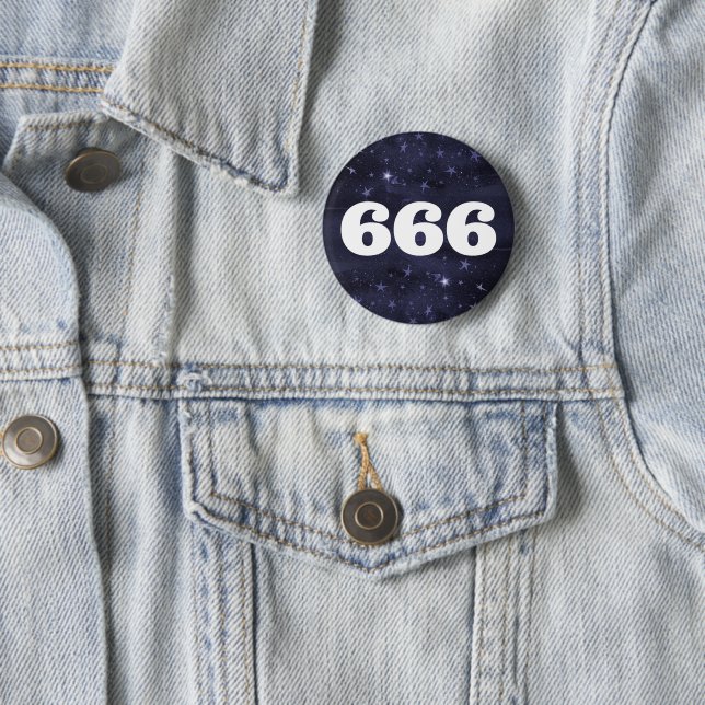 666 Angelnzahl Sterne Höhere Selbstausrichtung Button (Beispiel)