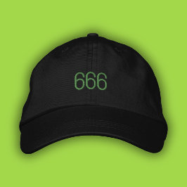 666 Engel Number Green Pop Girl Summer Vater Hat Bestickte Baseballkappe