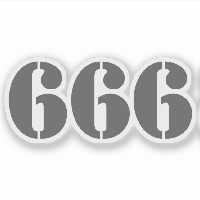 666 (grau) aufkleber (Vorderseite)