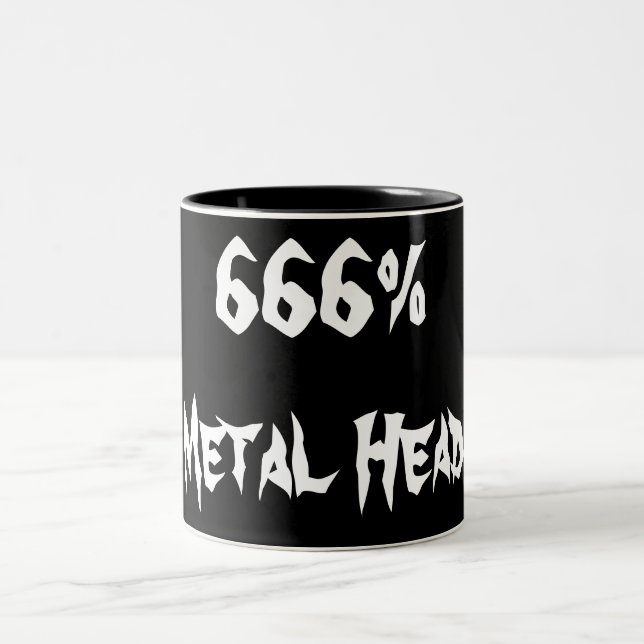 666%Kopf Zweifarbige Tasse (Mittel)