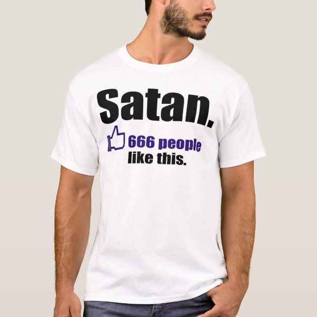 666 Leute mögen Satan T-Shirt (Vorderseite)