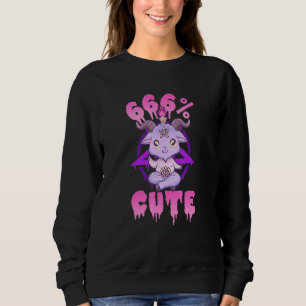 666 Niedlich L Niedlicher Satanic Pentagram Baphom Sweatshirt
