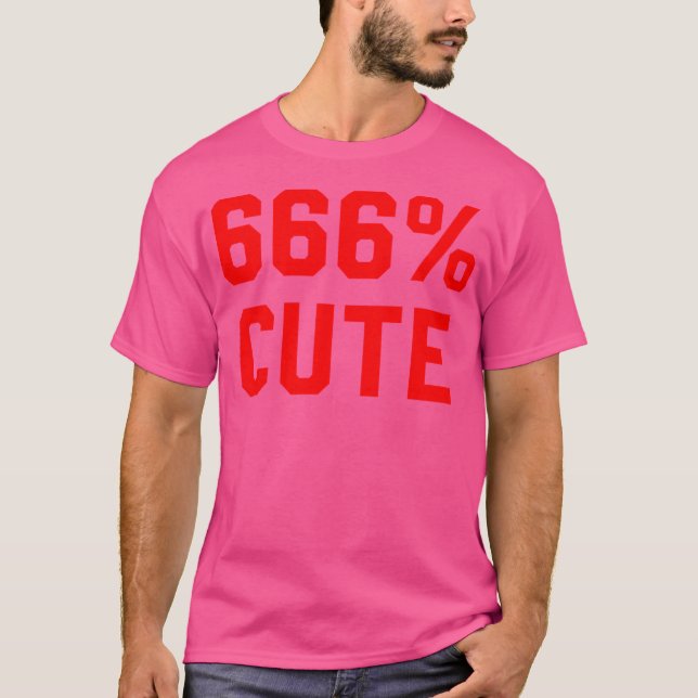 666 Niedlich T-Shirt (Vorderseite)