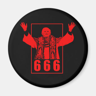 666 Papst Magnet