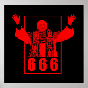 666 Papst Poster