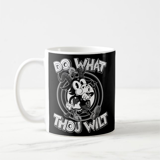 666 tun, was du willst Satanic Baphomet 30S Cartoo Kaffeetasse (Links)