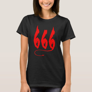 666 Zeichen des Bestie Satanismus Sinner Teufel Hö T-Shirt