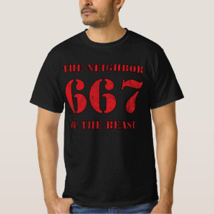 667 Nachbarn der Bestie (Vintag rot) T-Shirt