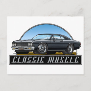 66 Chevelle Black Postkarte