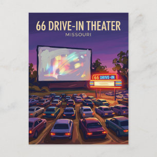 66 Drive-In Theater USA Postkarte