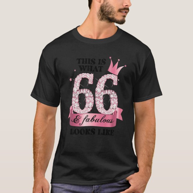 66 & Fabulous I Pink White Party Group Candid Phot T-Shirt (Vorderseite)