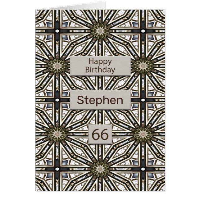 66. Geburtstag Abstrakt Mandala Design (Vorne)