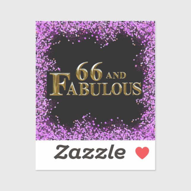 66. Geburtstag Aufkleber (Blatt)