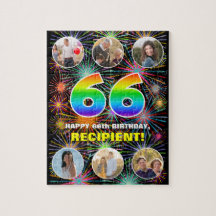 66. Geburtstag: Fun Rainbow #, Individuelle Name +
