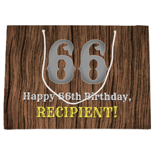 66. Geburtstag: Inspirierter Country Western Look, Große Geschenktüte