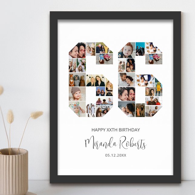 66. Geburtstag Nr. 66 Benutzerdefinierte FotoColla Poster (Von Creator hochgeladen)
