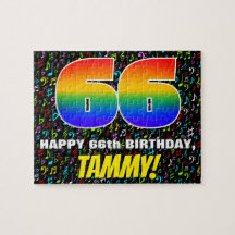 66. Geburtstag — Spaß, farbenfrohe Musiksymbole & 