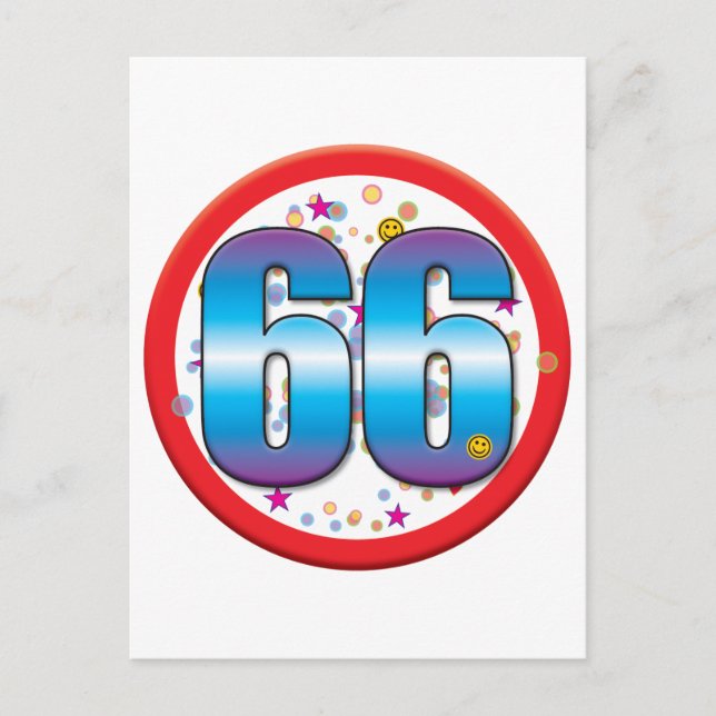 66. Geburtstag v2 Postkarte (Vorderseite)