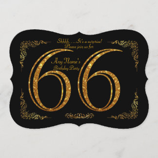 66. Geburtstagsparty 66.,großartiges Gatsby,schwar Einladung