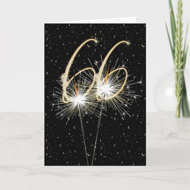 66. Hochzeitstag Sparkler Karte (Vorderseite)