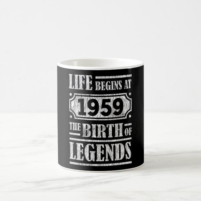 66 Jahre alt 1959 Geburt der Legende 66. Geburtsta Kaffeetasse (Mittel)