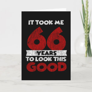 66 Jahre alt hat mich gesehen gut 66. Geburtstag Karte