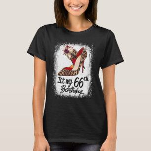 66 Jahre alt High Heels Leopard ist mein 66. Gebur T-Shirt