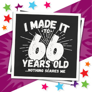 66 Jahre alt Sarcastic Meme Funny 66. Geburtstag Serviette