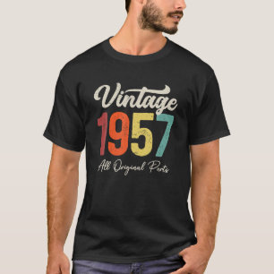 66 Jahre alt Vintag 1957 66. Geburtstagsdekoration T-Shirt