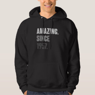 66 Jahre alt Vintag 1957 Geburtstag 66. Dekoration Hoodie