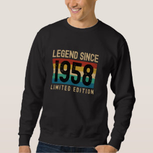 66 Jahre alt Vintag 1958 66. Geburtstagsdekoration Sweatshirt