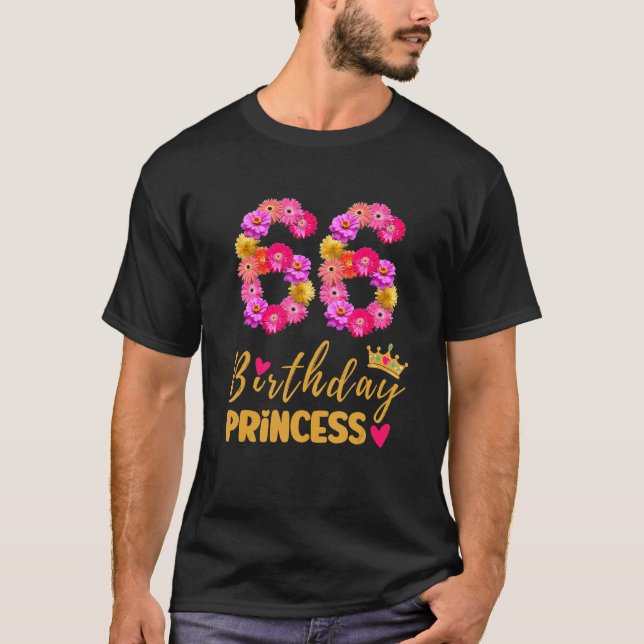 66 Jahre alte Blume der Prinzessin ist meine 66. T-Shirt (Vorderseite)