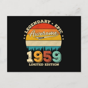 66 Jahre alter Tag 1959 Phantastisch 66. Geburtsta Postkarte