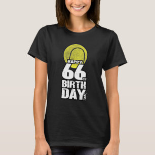 66 Jahre Altes Vintages Tennis 66. Geburtstag T-Shirt