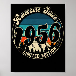 66 Jahre Vintag 66. Geburtstag 1956 Poster