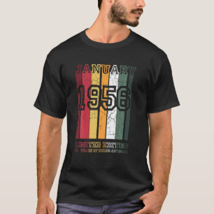 66-jähriger Januar 1956 Limited Edition 66h Birt T-Shirt