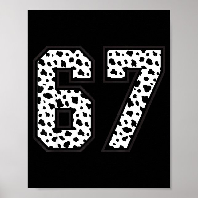 67 6-7 Dalmatiner Meme Trendig Cool 67 Sechs Siebe Poster (Vorne)