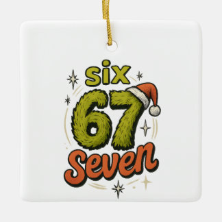 67, 6-7 meme, 6 7 funny, 67 christmas keramikornament