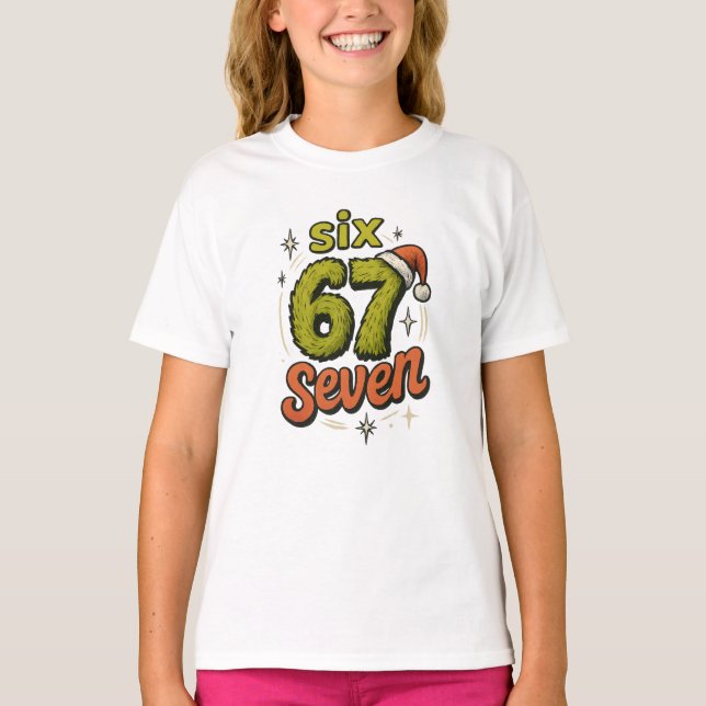 67, 6-7 Meme, 6 7 lustig, 67 Weihnachten T-Shirt (Vorderseite)