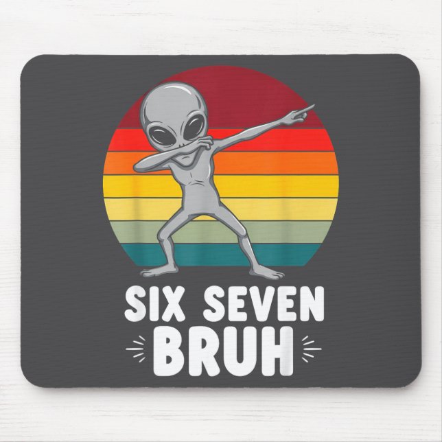 67 Animals Funny 67 Brainrot Youth Kids Alien 67  Mousepad (Vorne)