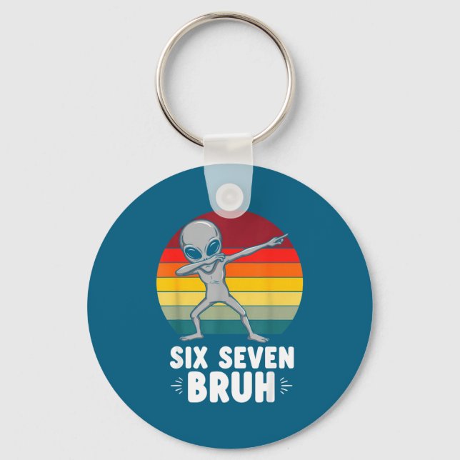 67 Animals Funny 67 Brainrot Youth Kids Alien 67  Schlüsselanhänger (Vorderseite)