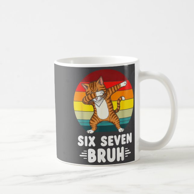 67 Animals Funny 67 Brainrot Youth Kids Cat 67  Kaffeetasse (Rechts)