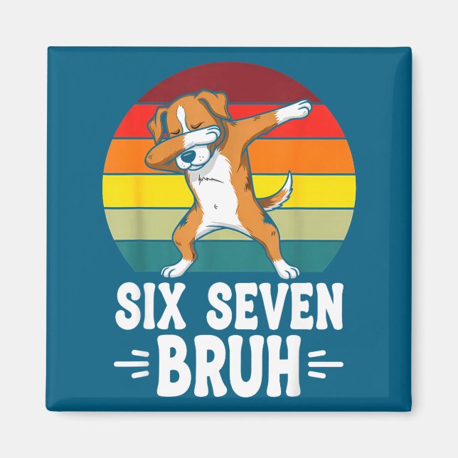 67 Animals Funny 67 Brainrot Youth Kids Dog 67  Magnet (Vorne)