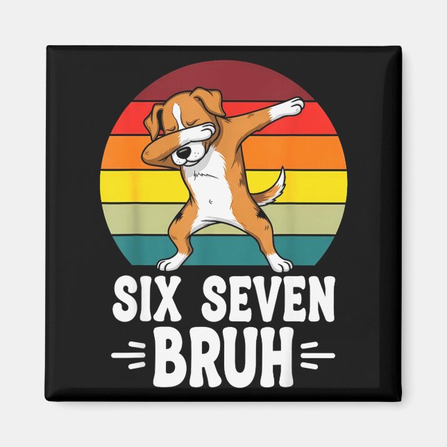 67 Animals Funny 67 Brainrot Youth Kids Dog 67  Magnet (Vorne)