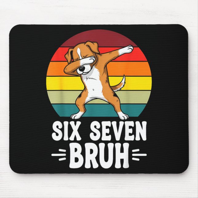 67 Animals Funny 67 Brainrot Youth Kids Dog 67  Mousepad (Vorne)