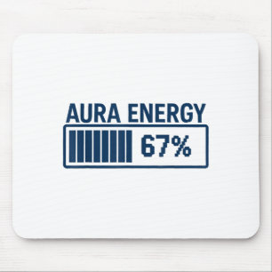 67 Aura bei Six Seven Lustiger Meme Gen Alpha Slan Mousepad
