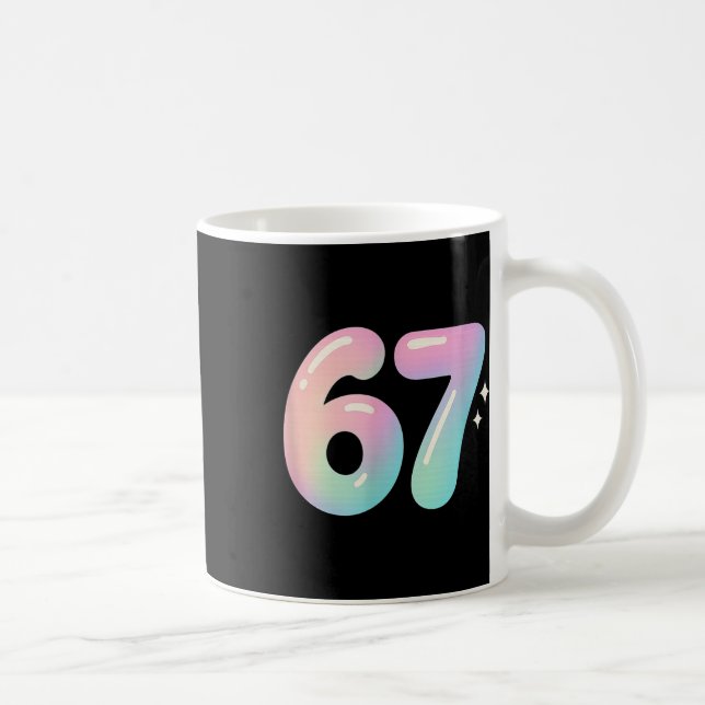 67 Aura Energy Alpha Slang Internet-Meme  Kaffeetasse (Rechts)